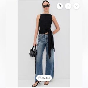 AFRM Batya Backless Lace Top